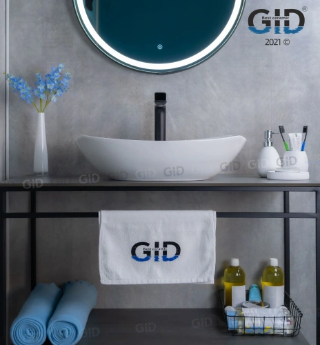 Раковина Gid Creativo 56 см 51177 накладная цвет белый - фото 3
