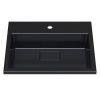 Раковина из искусственного камня Uperwood Barsa 3939193460 50х50 полувстраиваемая цвет черный