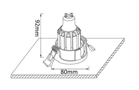 Светильник встраиваемый Crystal Lux CLT 001 CLT 001C1 BL