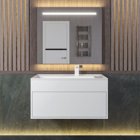 Тумба с раковиной Uperwood Lotus Premium 39340207460 80х50 цвет белый