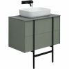 Тумба под раковину Allen Brau Reality 1.32005.CGM 80х50 подвесная цвет зеленый