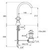 Смеситель Stella CT 00004 AU02 на раковину розовое золото