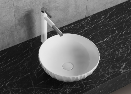 Раковина Cerutti SPA 40 см CR3301B накладная цвет белый