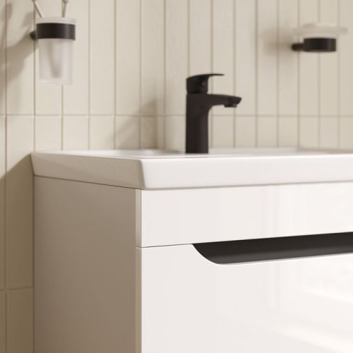 Тумба с раковиной IDDIS Ray RAY60W0i95K 61х41х61 подвесная цвет белый - фото 3