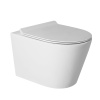 Унитаз подвесной Bond Oval F03-10 белый с сиденьем микролифт безободковый душевой смыв