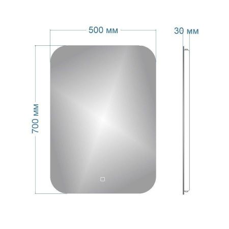Зеркало с подсветкой Maretti Florenza FL145070P25EL 50х70 подвесное