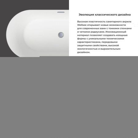 Ванна акриловая Wellsee Saint-Germain 282702000 170х70 отдельностоящая овальная с ножками