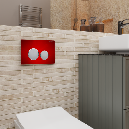 Клавиша смыва механическая CHARUS Bagliore FP.330.RED.10 цвет красный