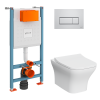 Комплект унитаз с инсталляцией Vitra Zentrum Square 9875B003-7201