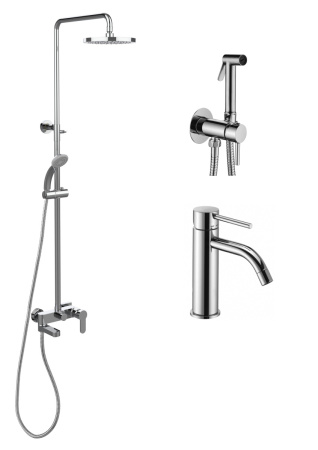 Душевая стойка Paffoni Light KITZCOL632CR71 настенная цвет хром