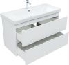 Тумба под раковину Aquanet Эмбер 00330469 100х40 подвесная цвет белый