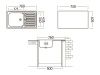 Кухонная мойка Ukinox Классика CLM760.435 --W6K 1R 75х45 цвет нержавеющая сталь поверхность матовая