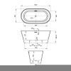 Ванна акриловая Wellsee Shell 281704000 180х80 отдельностоящая овальная с ножками