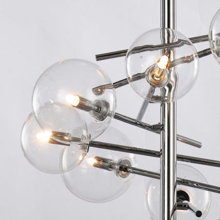 Люстра на штанге Delight Collection Globe Mobile (Глобе Мобиле) MX19009070-8A chrome