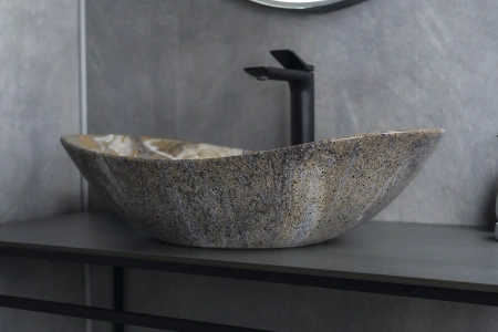 Раковина керамическая Gid Lago 54477 60х40 накладная цвет многоцветный без отверстий под смеситель