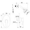 Смеситель для душа LeMark Atlantiss LM3220C встраиваемый в стену хром