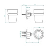 Стакан THG Ptale de cristal clair U6A-F01-536