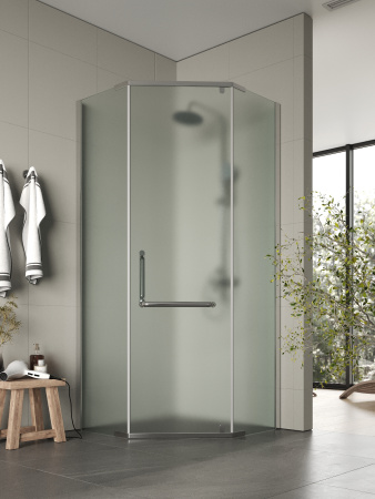 Душевой уголок Agger A03-090MCR/G 86х86 стекло матовое профиль хром глянцевый без поддона