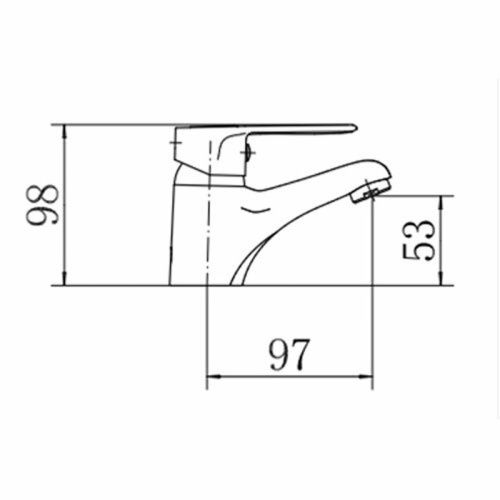 Смеситель Fashun A1037 на раковину хром - фото 3