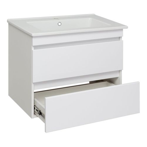 Тумба под раковину Runo Манхэттен 00-00001047 70х50 подвесная цвет белый - фото 2