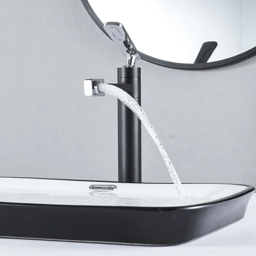 Смеситель для раковины Shevanik S6611H на столешницу черный/хром - фото 5