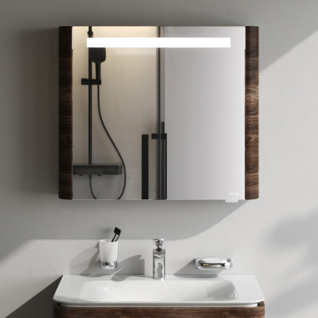 Зеркало-шкаф Am.Pm Sensation M30MCR0801NF 80х15х70 подвесной цвет орех Зеркало-шкаф Am.Pm Sensation M30MCR0801NF 80х15х70 подвесной цвет орех