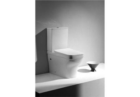 Унитаз напольный с бачком Aquatek АМАДЕО AQ2914-00 белый с сиденьем микролифт безободковый душевой смыв