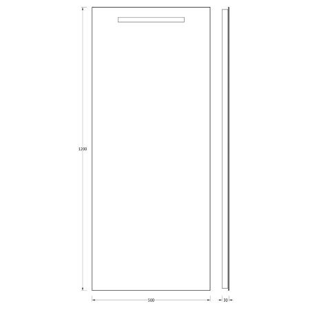 Зеркало Evoform Lumline BY 2011 50х120 подвесное