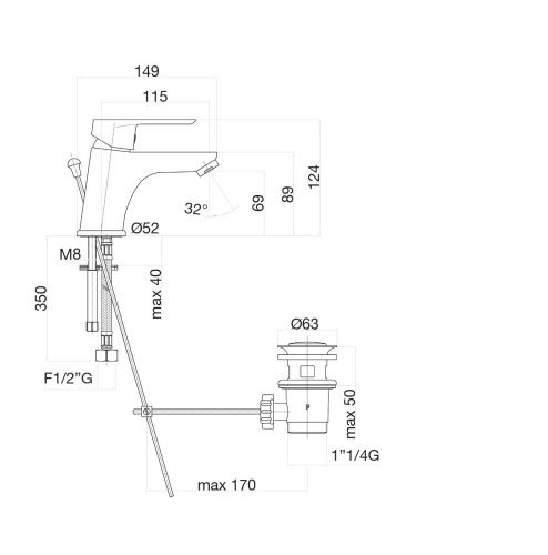Смеситель Fiore 81BB8120 на раковину белый - фото 3