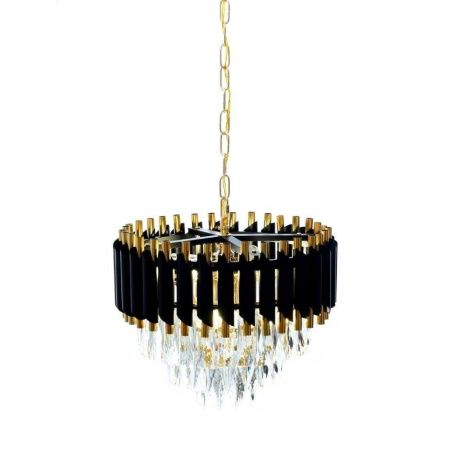Люстра подвесная Lumina Deco Funneli (Фуннели) LDP 6003-400 BK+F.GD