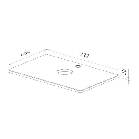 Столешница LeMark Miano LM06M80S 70х50 накладная