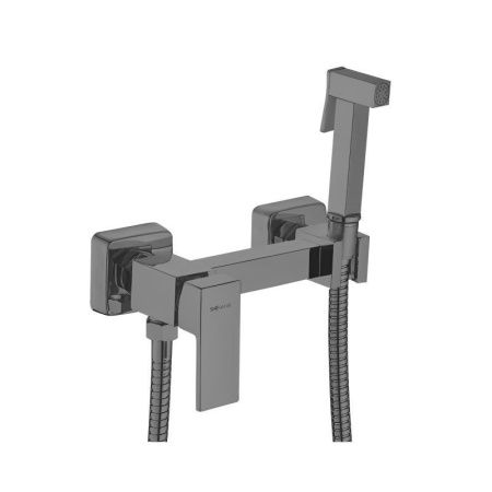 Гигиенический душ со смесителем Shevanik S137T оружейная сталь