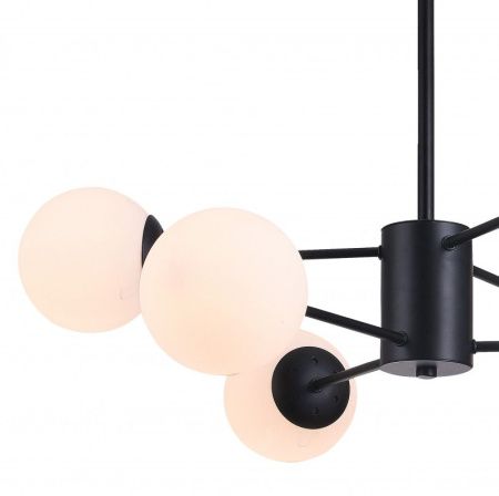 Люстра на штанге Natali Kovaltseva Alto (Алто) ALTO 75141/6C BLACK