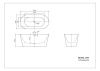 Ванна акриловая BelBagno BB306-1395 140х70 отдельностоящая овальная с ножками