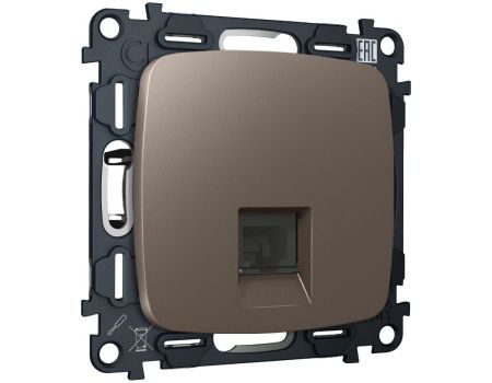 Комплект механизма компьютерной розетки Ambrella Volt MO642005