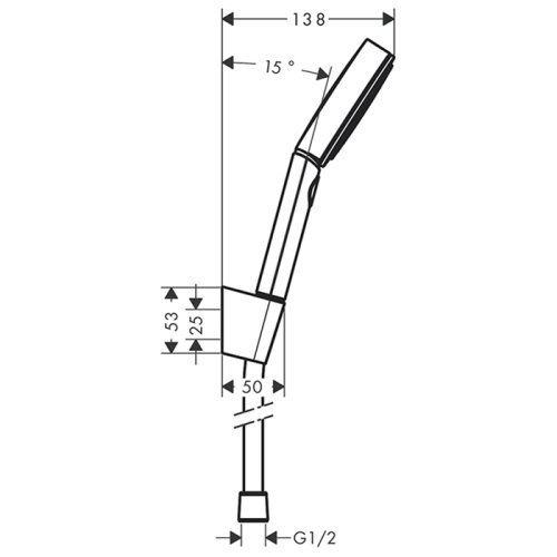 Душевой гарнитур Hansgrohe Pulsify 24303670 настенный черный - фото 2