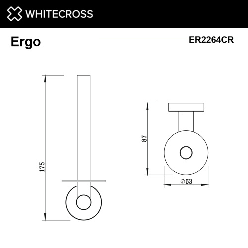 Бумагодержатель Whitecross ERGO chrome ER2264CR - фото 2