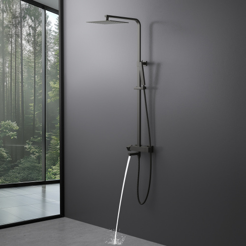 Душевая стойка Timo Tetra-thermo SX-0169/00 настенная цвет черное золото - фото 5 Душевая стойка Timo Tetra-thermo SX-0169/00 настенная цвет черное золото - фото 5