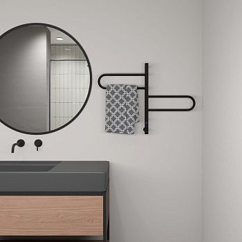 Полотенцесушитель Vincea VTD-1R1CBE 43х59 электрический черный