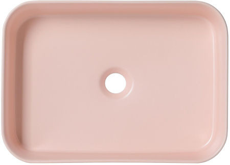 Раковина керамическая Allen Brau Fantasy 4.11021.SM 50х36 накладная цвет розовый без отверстий под смеситель