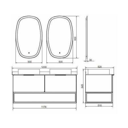 Тумба с раковиной Comforty Порто 00-00001287CF 120х50 подвесная цвет коричневый