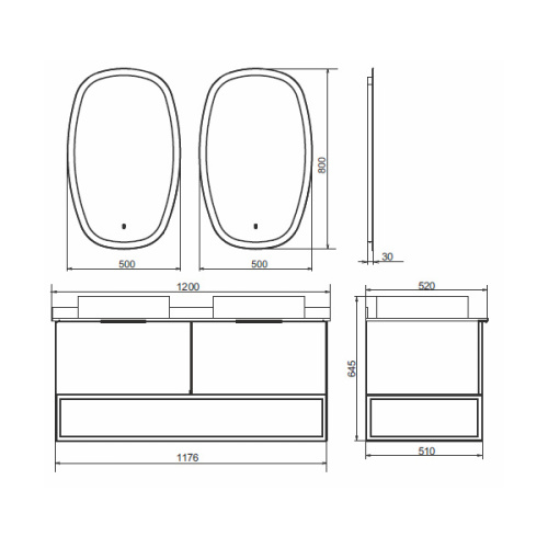 Тумба с раковиной Comforty 00-00001287CF 120x52x64,5 - фото 2