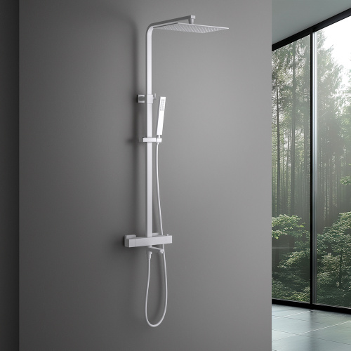 Душевая стойка Timo Tetra-thermo SX-0169/00 настенная цвет белый матовый - фото 2 Душевая стойка Timo Tetra-thermo SX-0169/00 настенная цвет белый матовый - фото 2