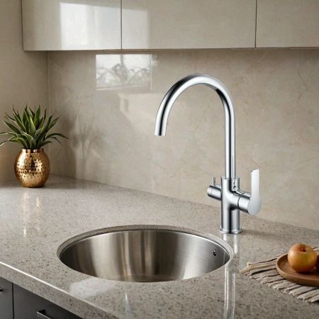 Смеситель для кухни Esko Kitchen K27 на мойку хром