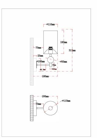 Бра Arte Lamp Matar (Матар) A4027AP-1PB