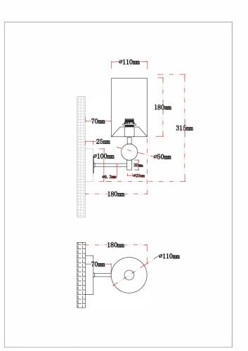Бра Arte Lamp Matar (Матар) A4027AP-1PB - фото 3
