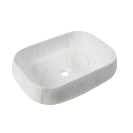 Раковина из сантехнического фарфора Cerutti SPA CR0086 MMW1 60х40 накладная цвет белый без отверстий под смеситель