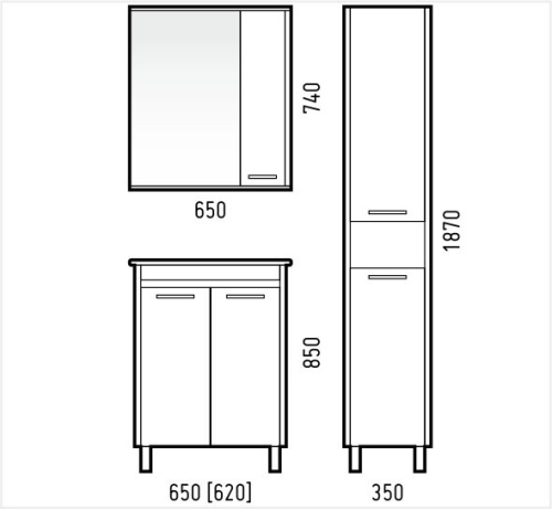 Зеркало-шкаф Corozo Лорена SD-00000294 65х15х74 подвесной цвет белый/коричневый - фото 2 Зеркало-шкаф Corozo Лорена SD-00000294 65х15х74 подвесной цвет белый/коричневый - фото 2