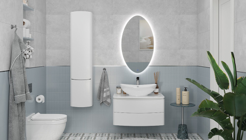 Тумба под раковину Velvex LUNA tp.LUN.80.2Y 80х52х44 подвесная цвет белый - фото 5