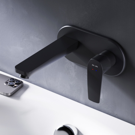 Смеситель Am.Pm Gem F90A72222 встраиваемый в стену черный без термостата